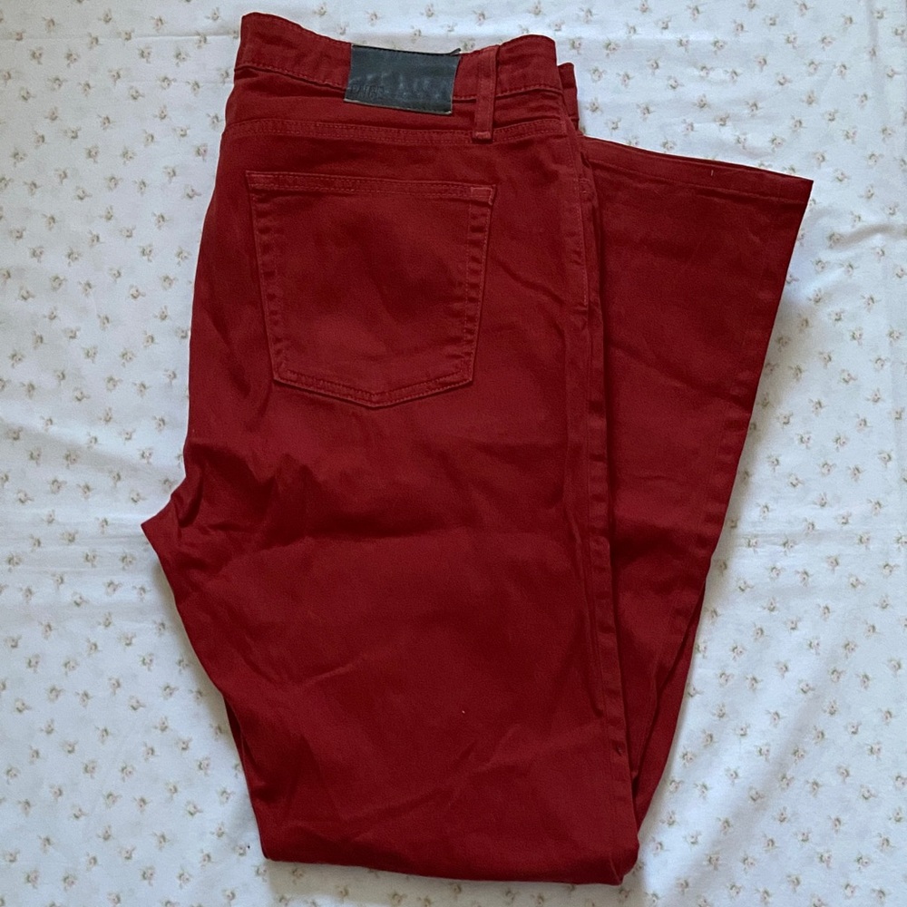 PAIGE Red Slim Denim Pants Size 34